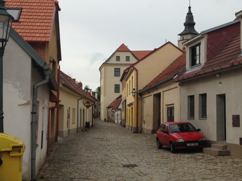 Exploring side streets around the main square.